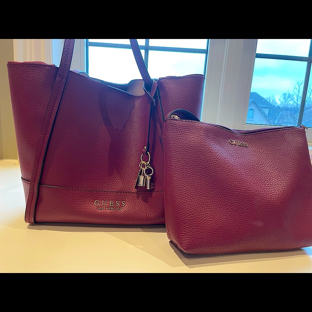 NEW - Guess Handbag with extra side bag